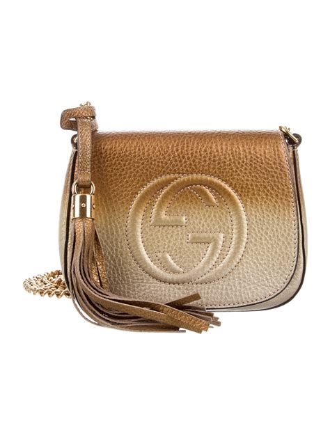 gucci soho crossbody gold|authentic Gucci soho crossbody bag.